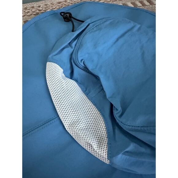 Home Prefer Outdoor Blue Sun Hat Wide Brim Mesh Fishing Hat with Neck Flap - Picture 2 of 4